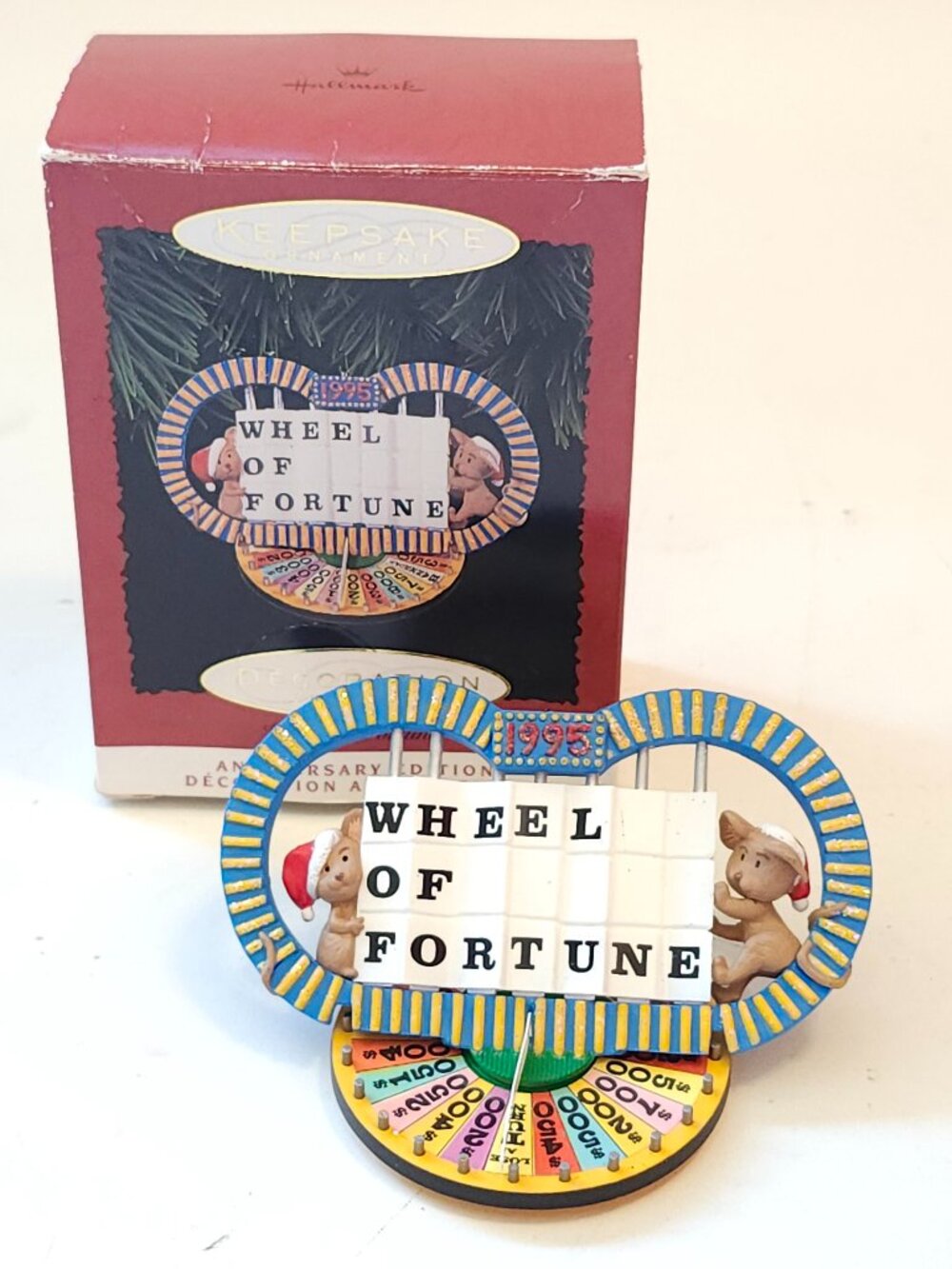 RETRO Wheel of Fortune 1995 Hallmark Keepsake Christmas Ornament #158